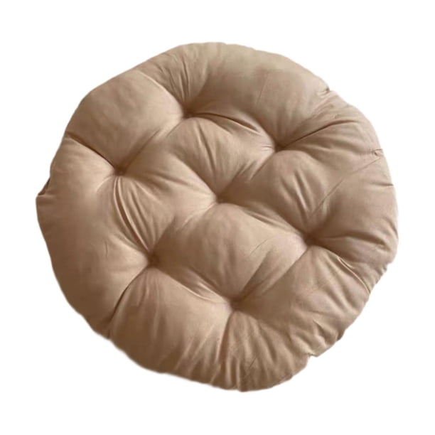 Cojín para silla con forma de huevo, acolchado, suave, diámetro de 40 cm, para silla colgante Crema