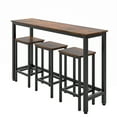 Counter Height Bar Table Set, Modern 4 Pieces Dining Table Set, Long