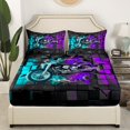 thumbnail image 3 of Erosebridal Motorcycle Motorbike Sheet Set Twin,Extreme Sports Bedding Sets Twin Size,Plaid Buffalo Twin Sheet Sets,Super Cozy Teens Bedroom Decor,3pcs, 3 of 7