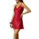 thumbnail image 4 of INSPIRAR CHIC Camisones de Satén para Mujeres con Tirantes Espagueti Pijamas de Seda Camisetas para Dormir XL Rojo, 4 of 6