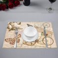 thumbnail image 2 of MKHERT Abstract Vintage Butterfly with Bicycle Art Placemats Table Mats for Dining Room Kitchen Table Decoration 12x18 inch,Set of 6, 2 of 4