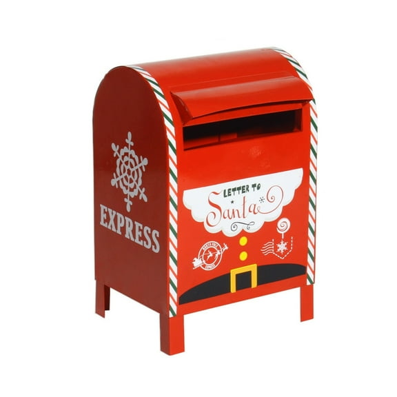 Zeiwohndc Weatherproofed Christmas Themed Mailbox Metal Outdoor Holiday Mailbox