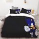 thumbnail image 2 of Juego de funda nórdica de 3 piezas con estampado de animación digital 3D de Sonic, suave, textil para el hogar, 100 % poliéster, tamaño king, regalo para adolescentes, decoración del hogar, 2 of 5