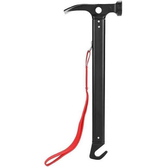 1 * Outdoor Hammer With Strap - Lightweight Outdoor Camping Tent Aluminum Alloy Hammer Mallet Peg Remover