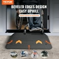 thumbnail image 2 of VEVOR Upgraded Rubber Threshold Ramp, 3.5" Rise Door Ramp with 1 Channel, Natural Rubber Car Ramp with Non-Slip Textured Surface, 33069 lbs Load Capacity Curb Ramp for Wheelchair and Scooter, 2 of 9