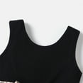 thumbnail image 5 of PatPat Girls Romper Plaid Splice Sleeveless Rompers with Belt 2 Pieces Outfits Set Black Size 5-12, 5 of 5