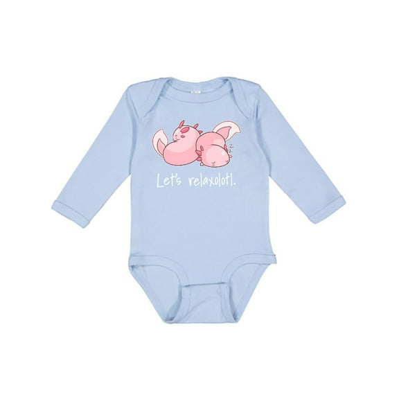 Inktastic Let's Relaxolotl with Cute Sleeping Axolotls Boys or Girls Long Sleeve Baby Bodysuit