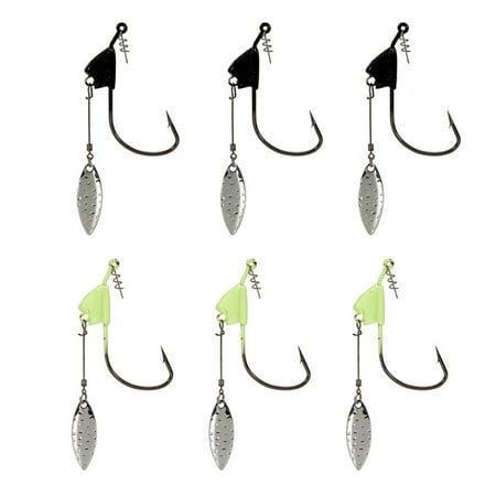 6g /11g Swimbait Weighted Hooks with Swivel Blades Swimbaits Crank Hooks for Soft Fishing Lures