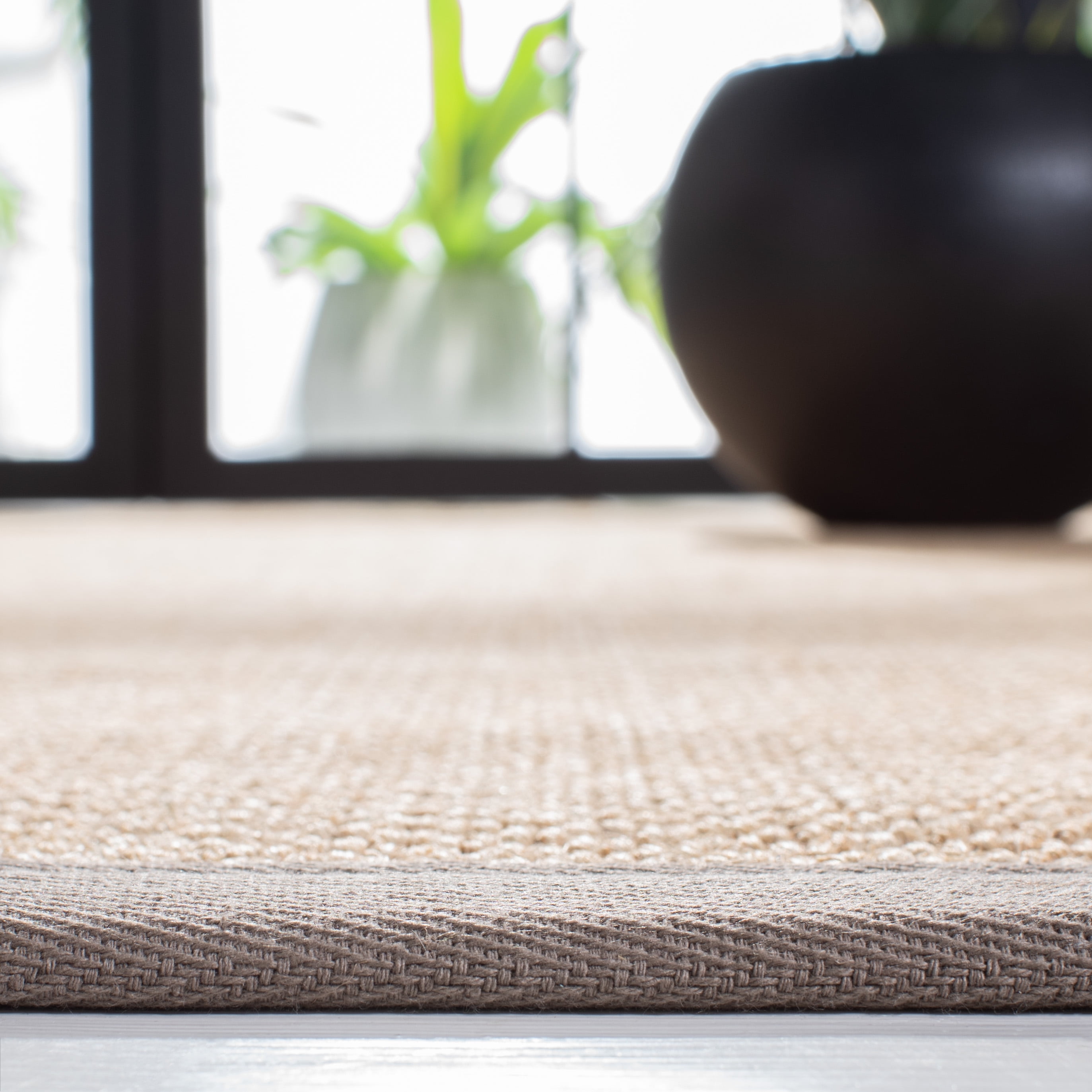 Safavieh Natural Fiber Jovana Solid Area Rug, Maize/Gray, 3' x 5'