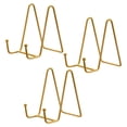 thumbnail image 1 of Unique Bargains 3Pack 4.3Inch Plate Stand for Display Iron Easel Plate Holder for Photo Gold, 1 of 5