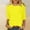 *Yellow, variant on ClodeEU Womens Casual Lightweight 3/4 Sleeve Crewneck T Shirts Tops,Loose Fit Tunic Pullover Army Green,Womens Plus M