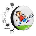 thumbnail image 5 of XMXY Cartoon Child Doodle Spare Tire Cover，Universal Waterproof Cover for Jeep RV Tire Wheel Protection 17 inch, 5 of 8