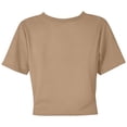 thumbnail image 5 of XIAOCHA Women's Twist Front Crop Tees Short Sleeve Crew Neck Pullover Top Casual Summer Tops, 5 of 5