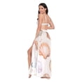 thumbnail image 3 of FORMRS Womens Beach Sarong Semi-Sheer Bikini Wrap Skirt Swimsuit Cover-ups, Beige Seashell, 3 of 7