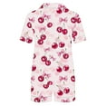 thumbnail image 5 of Summer Flower Pajamas Sets for Women Short Sleeve Top and Shorts Pj Set Buttoned Drawstring Waist Lounge Set, 5 of 5
