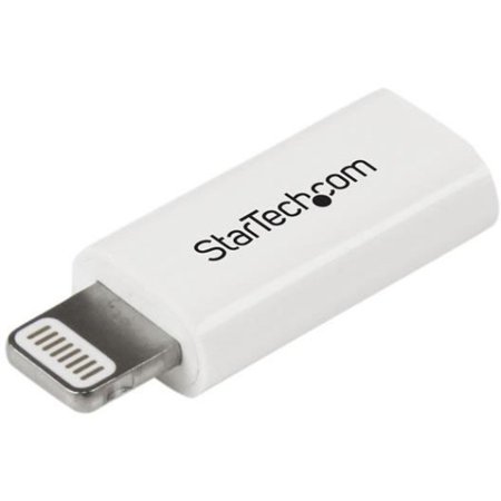 50 Pin Telco Connector Startech USBUBLTADPW White Apple 8 pin Lightning Connector to Micro USB Adapter for iPhone / iPod / iPad ()