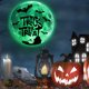 thumbnail image 1 of Txlixc poste de pared de luz nocturna de Halloween, decoración de luz nocturna de murciélago de bruja de luna 3D Txlixc  moda, 1 of 6
