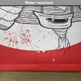 thumbnail image 6 of Ambesonne Kabuki Place Mats Set of 4, Grunge Stained Ronin Face, Standard Size, Red White and Black, 6 of 6
