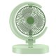 thumbnail image 1 of Ventilador de escritorio USB, ventilador de mesa portátil pequeño, silencioso, recargable, con luz para el hogar, viajes, oficina, verde, 1 of 14