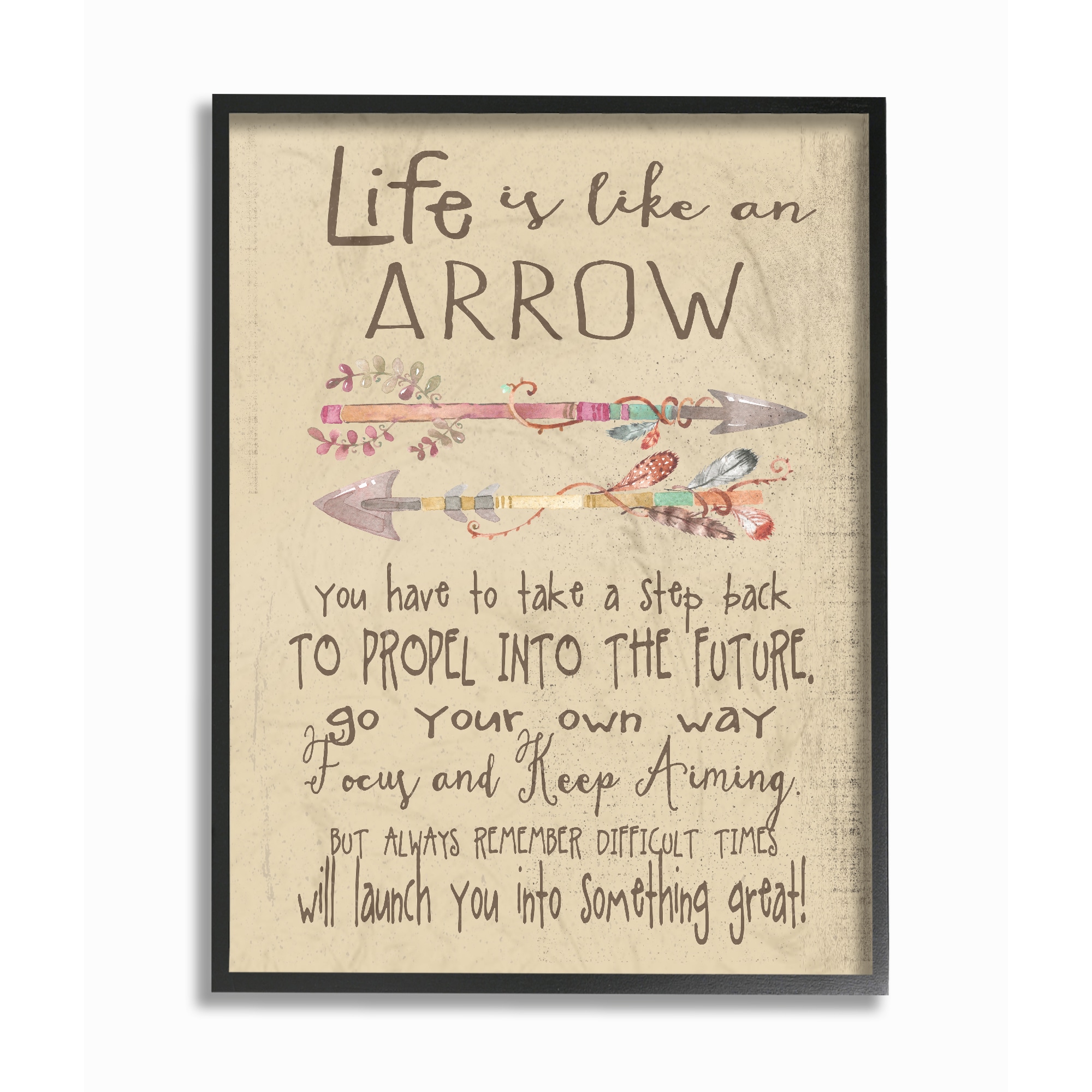 Stupell  'Life is Like an Arrow' Framed Giclee Texturized Art 11 x 14
