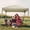 Khaki, variant on Spaco 10x10 FT pop up canopy with 2 Windows And 2 Doors, Instant Canopies Portable Gazebo UV Resistant Waterproof Enclosed Canopy Tent for Outdoor Events, Patio, Backyard, Party, Parking
