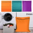 thumbnail image 4 of Pet Laundry Bag Large Machine Washable for Dog Cat Hair - Polyester Mesh Wash Bag for Pet Beds, Blankets, Toys - Orange, Blue, Purple (28x31 inch), 4 of 4