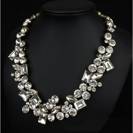 - Hello Gorgeous Diamond Crystal Statement Necklace