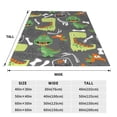 thumbnail image 3 of Pofeuu Cartoon Dinosaurs.Cute Dinosaurs Print Ultra-Soft Micro Fleece Blanket,for Bed Or Sofa,All Season Throw Blankets Flannel Blanket-, 3 of 7