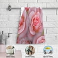 thumbnail image 5 of SKYSONIC 2 Pack 3D Valentine Rose Hand Towels, Flower Pink Kitchen Towel Ultra Soft and Absorbent,Decorative Fingertip Face Towel for Bathroom Hotel, 28.3"x 14.4", 5 of 6