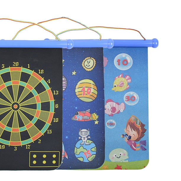 Jeu De Fléchettes Enfant Double Face – 66 Cm, 16 Balles Et 6 Fléchettes Adhésives – Cadeau Intérieur/extérieur
