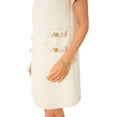 thumbnail image 2 of Women's Tweed Dress Short Sleeve Crew Neck A-line Party Vintage Mini Skirt Causal Dresses, 2 of 8