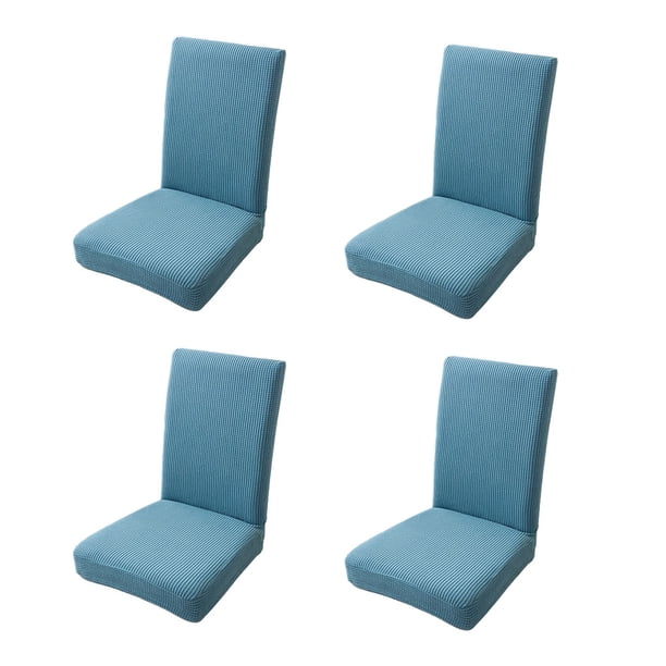 Billuyoard 4 pack/lote transforman el comedor con la cubierta elástica de la silla fundas antideslizantes y resistentes al desgaste Decoración del hogar Azul vaquero
