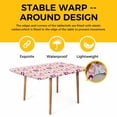 thumbnail image 4 of Valentine's Day Table Cloths for 5 Foot Rectangle Tables, Pink Heart Love Modern Country Patio Waterproof Elastic Fitted Tablecloths, Washable Rectangular Table Cover for Camping, 4 of 8
