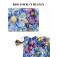 thumbnail image 6 of Black African Women Bathroom Window Curtain, Spring Floral Butterfly Vintage Light Filtering Coffee Kitchen Curtains, Bedroom Living Room Curtains 2 Panel 84"x63", 6 of 6