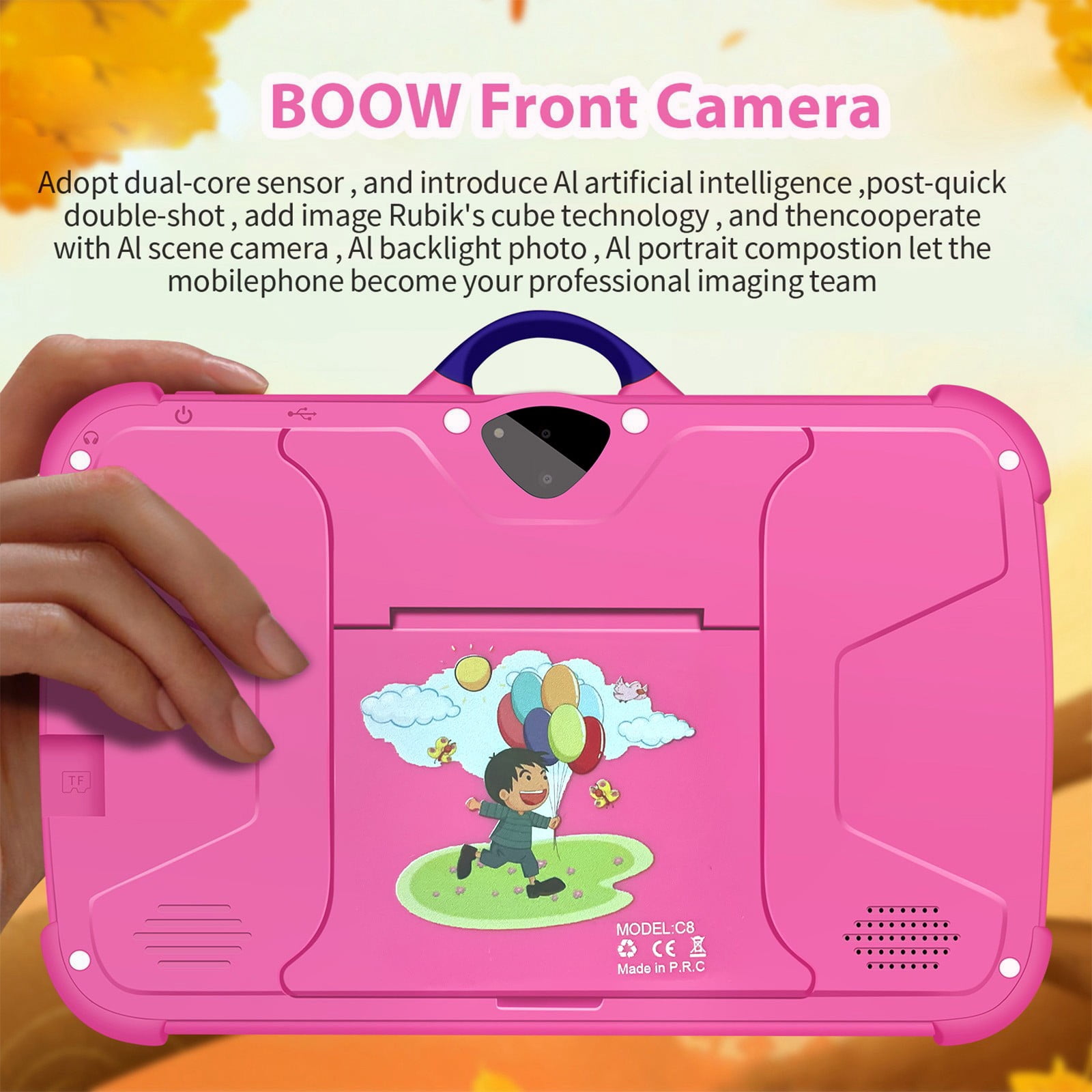 Kids tablet under $100, InsCrazy 7-inch Children's Tablets Computer WiFi Bluetooth Android Tablets Children's Early Education Learning Machine Gifts Built-in Cameras