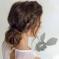thumbnail image 2 of Unique Bargains 1 Pc Solid Rabbit Ears Scrunchies Gray, 2 of 5