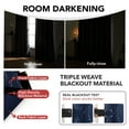 thumbnail image 5 of Deconovo 4 Pcs Blackout and Sheer Curtains Set for Bedroom, Navy Blue/White, 42"x72", Grommet Top, 5 of 9