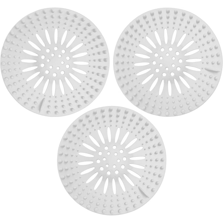 3 pcs Round Kitchen Sink Plugs For Drain, Shower Drain Cover Hair Catcher