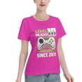 thumbnail image 2 of Level 10 Unlocked Awesome 2011 Women'S Basic Short Sleeve T-Shirt Fuchusia Large, 2 of 5