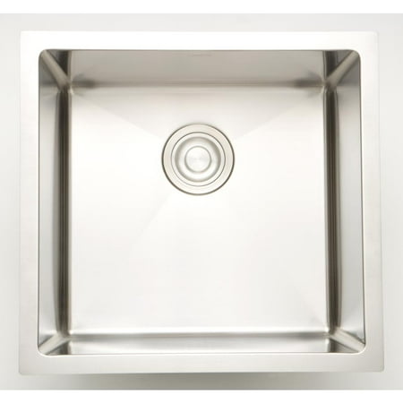 20-in. W CSA Approved Chrome Laundry Sink With Stainless Steel Finish And 18 Gauge