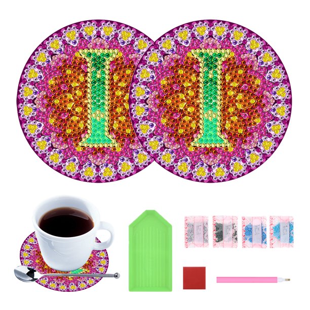 Posavasos Diamante Con Taladro Colorido para Adultos Y Suministros Regalo Principiantes