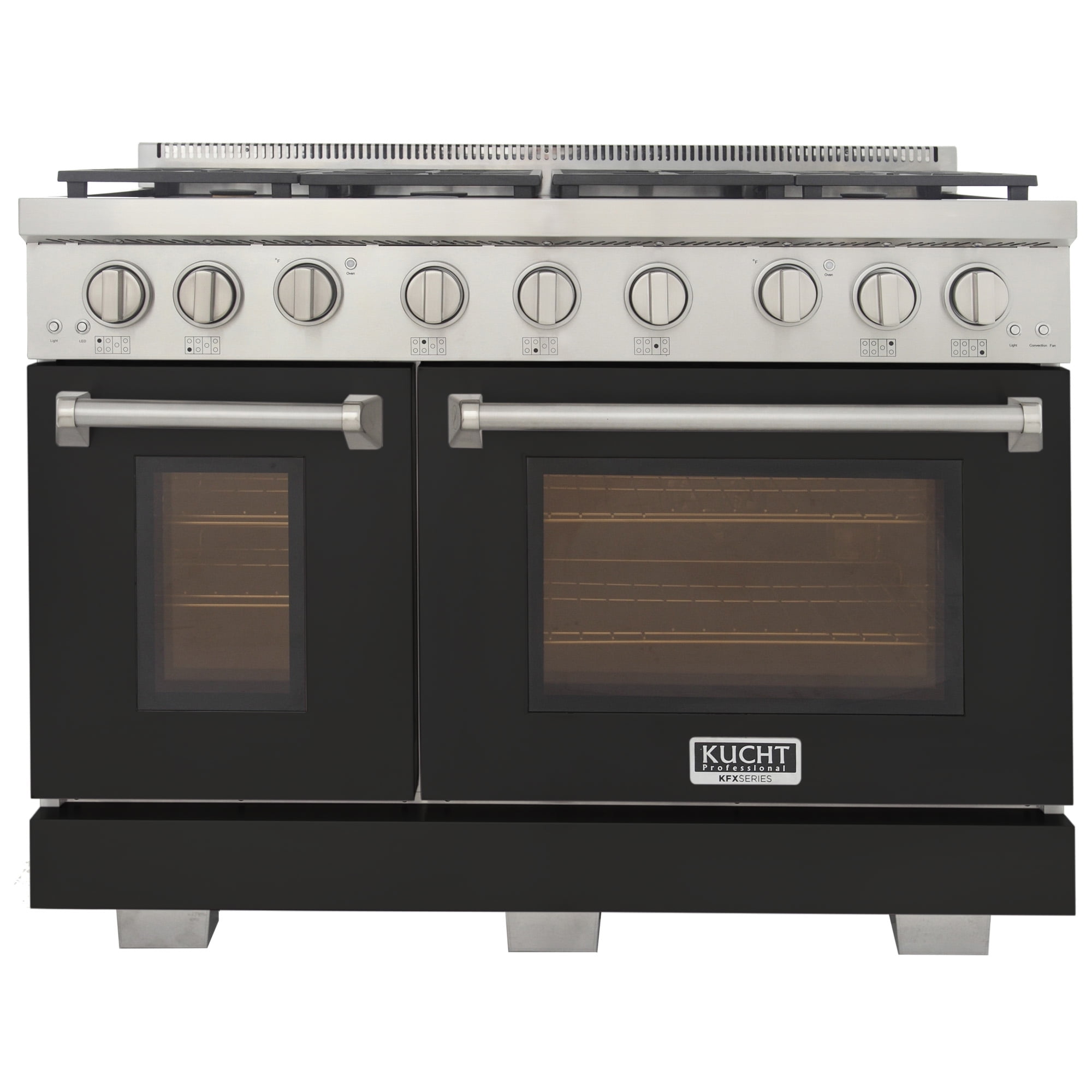 Professional 48-in Propane Gas Range in Black with True Simmer Burners