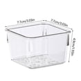 thumbnail image 3 of Stackable Clear Drawer Organizer, Small Makeup Vanity Storage Bin, Desk Drawer Dividers Container for Makeup Vanity, Bathroom, Office Desk, Kitchen Utensil, 3 of 4