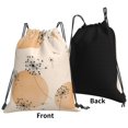 thumbnail image 2 of TEQUAN Drawstring Backpack Sports Gym Sackpack, Bohemian Bloom Dandelion Prints Polyester Water Resistant String Bag for Women Men, 2 of 8