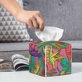 thumbnail image 6 of Picia Colorful Dinosaur Pattern Tissue Box Cover,PVC Leather Square Holder,Tissue Box Holder with Magnetic Bottom,Facial Paper Organizer Dispenser-5.2"X5.2"X5.2", 6 of 8