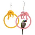 thumbnail image 3 of Parrot Swing Toy Hanging Cotton Rope Round Bird Circle Swing Parrot Ring Perch, 3 of 10