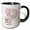 Black/White, variant on 3drose, Cute Pink Unicorn Monogram Initial P, 11oz Two-tone Yellow Mug