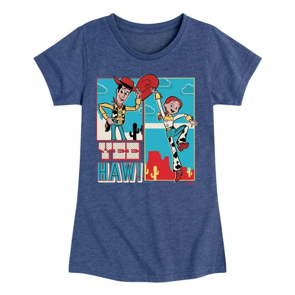 Toy Story 4 - Woody And Jessie - Toddler & Youth Girls Short Sleeve Graphic T-Shirt
