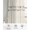 thumbnail image 6 of Vintage Botanical Sheer Curtains 45 Inch Length 2 Panels Set for Living Room/Bedroom, Herb on Beige Leaves Retro Country Kitchen Curtains Grommet Semi-Sheer Curtains Window Treatments 42"x45"x2, 6 of 7