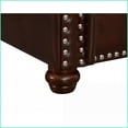 thumbnail image 5 of Single-Seat Burgundy Faux Leather Sofa – Round Arms, Solid Wood Legs for Living Room | Red | Wood | PU Leather, 5 of 6